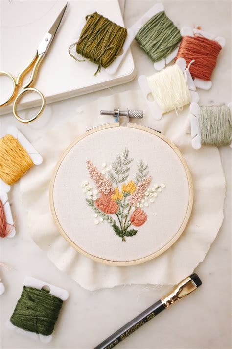 Floral Bouquet Embroidery Pattern — By Chloe Wen