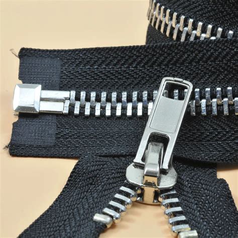 10 Metal Zipper Down Garment Zipper Bright Silver Iron Teeth Copper