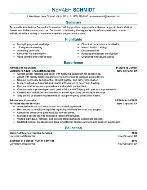 College admissions resume example ✓ complete guide ✓ create a perfect resume in 5 minutes using our resume examples & templates. Best Admissions Counselor Resume Example From Professional ...