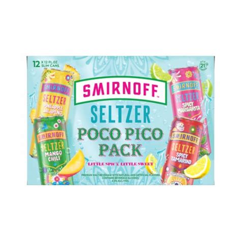 Smirnoff Poco Pico Spicy Little Sweet Hard Seltzer Variety Pack 12 Cans 12 Fl Oz Foods Co