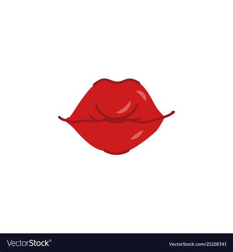 cartoon woman sexy red lips kissing royalty free vector