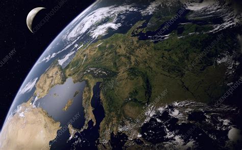 Europe From Space Illustration Stock Image C0399483 Science