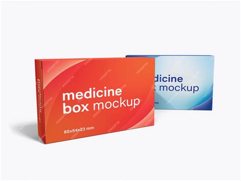 Premium Psd Medicine Product Packaging Box Mockup