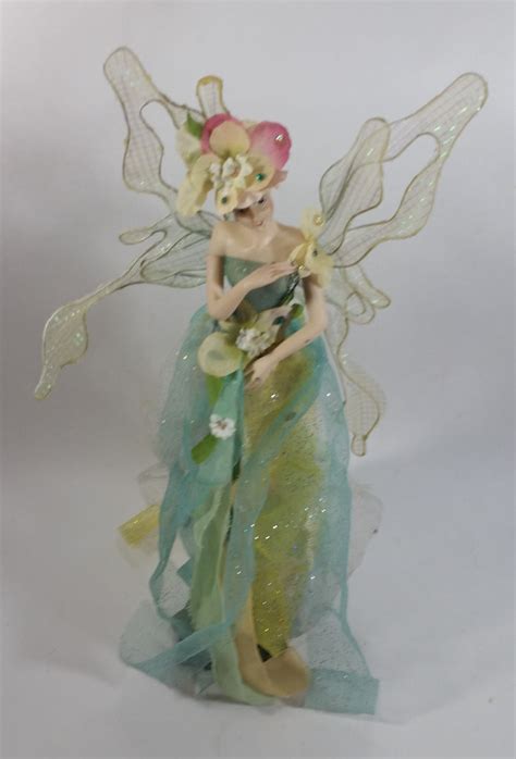 14 Tall Porcelain Fairy Doll On Stand Treasure Valley Antiques