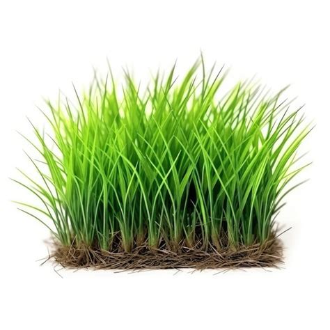 Premium Ai Image Grass Patch Isolated On White Background