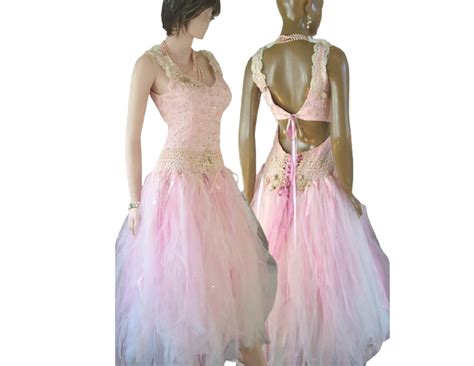 Fairy Tale Princess Wedding Dress Pink White Dress Sparkly Etsy