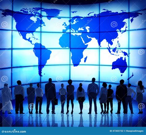 Global Business People Corporate World Map Connection Concept Stock