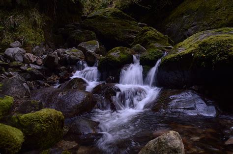 Stream Stones Waterfall Moss Nature Hd Wallpaper Peakpx