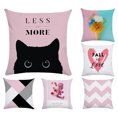 Pink Cushion Cover Pillow Cases Cushion Covers Decorative Pink