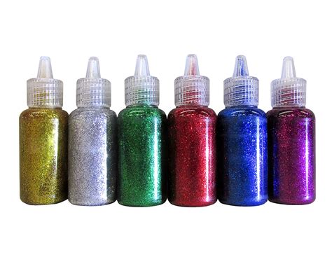 Bazic Products 6 Color Glitter Glue Set 20 Milliliter Bottles Classic