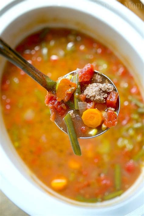 Easy Crock Pot Vegetable Beef Soup The Typical Mom
