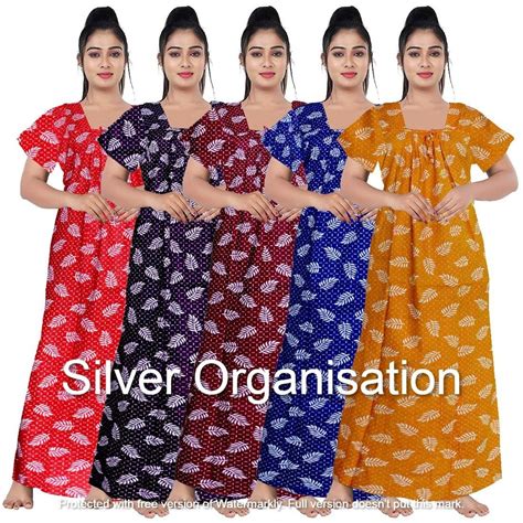 Full Length Cotton Big Print Nighties Size Xl At Rs 125piece In Jaipur Id 22021918512