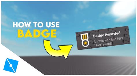 Roblox Tutorials I How To Use Badges Youtube