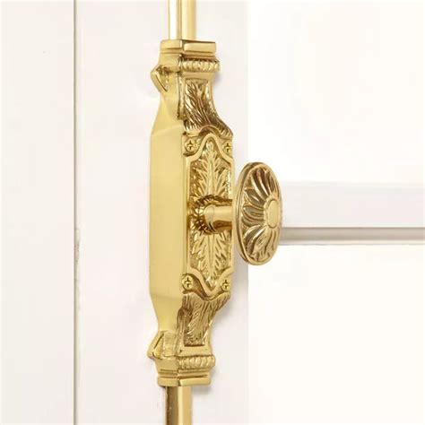 Polished Brass Solid Brass Corner Toilet Cremone Bolt Fitted