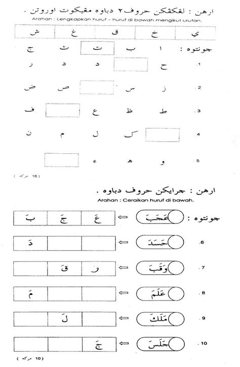Soalan Pendidikan Islam Tahun 1 Arabic Alphabet For Kids Alphabet