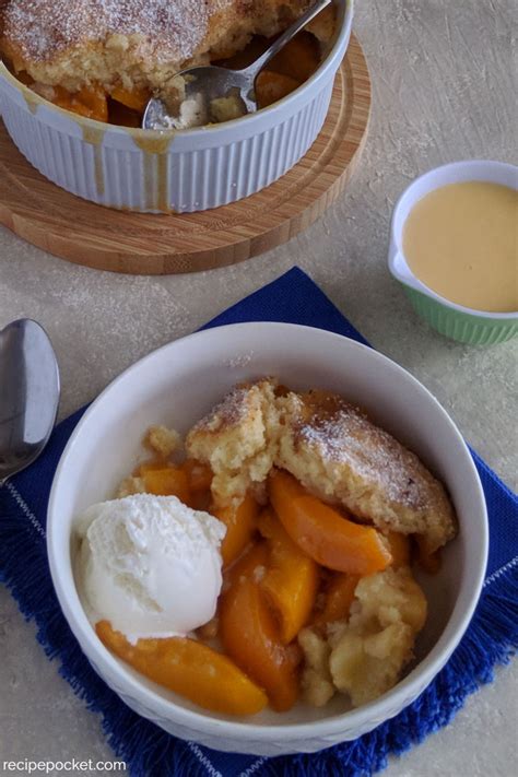The book is titled the amish dutch cookbook. Easy Peach Cobbler With Canned Peaches - Serves 6 - 8