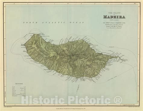 Historic Map Madeira Madeira Islands 1901 Madeira Vintage Wall
