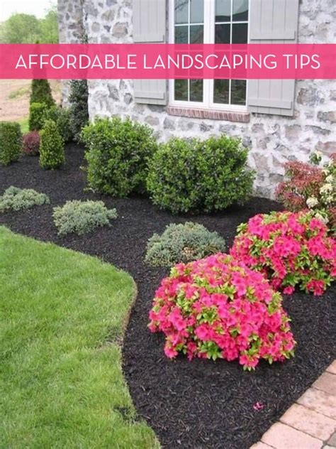 When you look at each photo, imagine the front yards if they the spiral trimmed topiary standing right in front of the brick stone house has their own spotlight while the. 10 Tips For Landscaping On A Budget » Curbly | DIY Design ...
