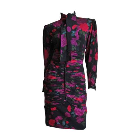 Emanuel Ungaro Bodycon Dress With Ruching For Sale At 1stdibs
