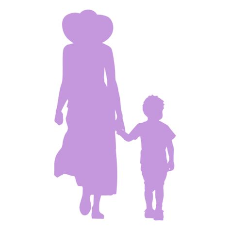 Madre E Hijo Caminando Silueta Descargar Pngsvg Transparente
