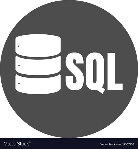With cool designs and superb. Sql database icon logo design ui or ux app Vector Image