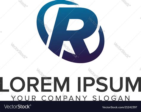 Creative Modern Letter R Logo Design Concept Vector Image