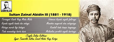 Aún no tenemos ningún álbum de este artista, pero puedes colaborar enviando álbumes de zainal abidin. Sultan Zainal Abidin III - Kecenderungan dan Fiil Baginda ...