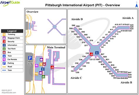 Pittsburgh Pittsburgh International Pit Airport Terminal Map