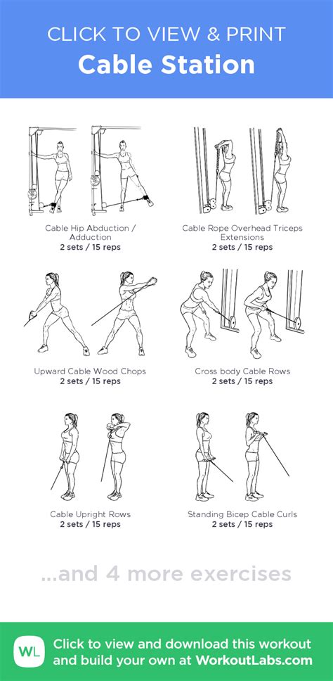 Cable Machine Workout Chart Louis Towns