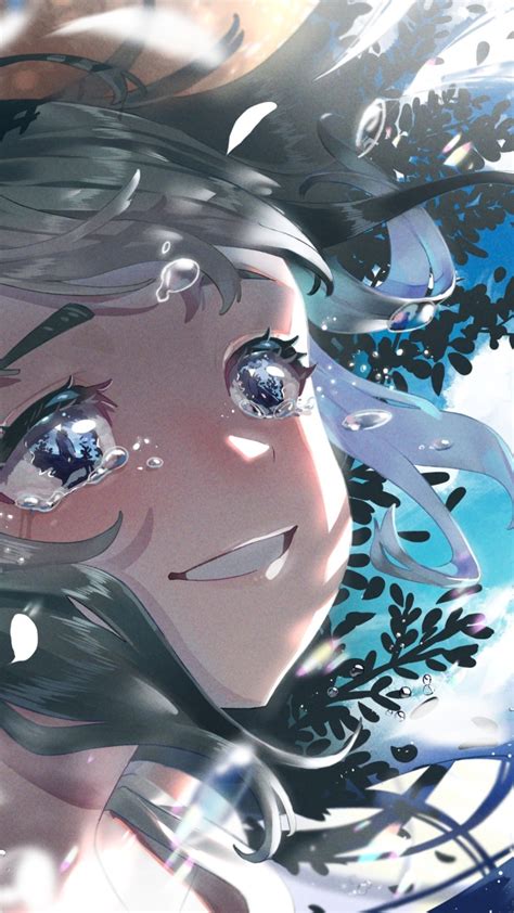 Wallpaper Smiling Anime Girl Tears Crying Resolution2999x1853