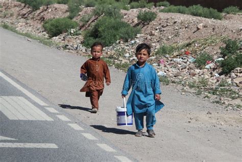 Afghanistan Refugee Camp Children In The North West In The Middle