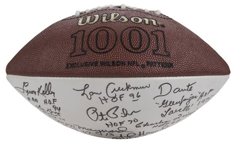 Lot Detail Nfl Hall Of Famers Signed And Inscribed Wilson Football With