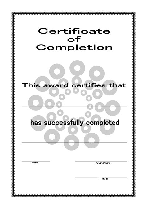 Télécharger Gratuit Certificate Of Completion Sample