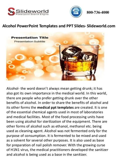 Alcohol Powerpoint Templates And Ppt Slides