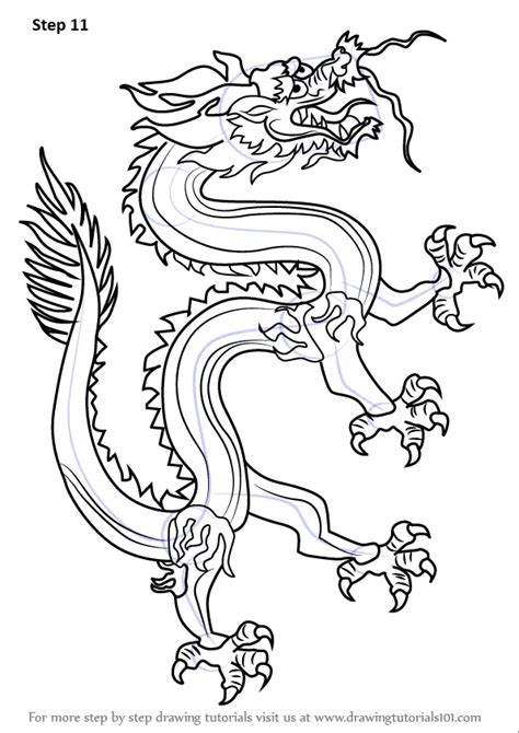 Learn How To Draw A Chinese Dragon Dragons Step By Step Drawing