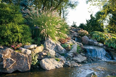Pond And Waterfall Valparaiso In Photo Gallery Landscaping Network