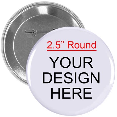 Custom Full Color Imprint 225” Round Badge Pins