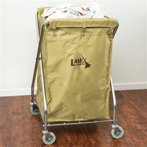 Lavex Laundry Cart 10 Bushel Metal X Frame Folding Cart