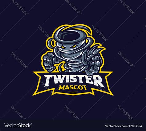 Twister Mascot Logo Design Royalty Free Vector Image