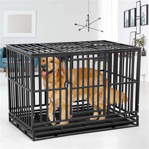 Buy Dkeli Heavy Duty Dog Crate 48 Inch Strong Metal Dog Kennel And