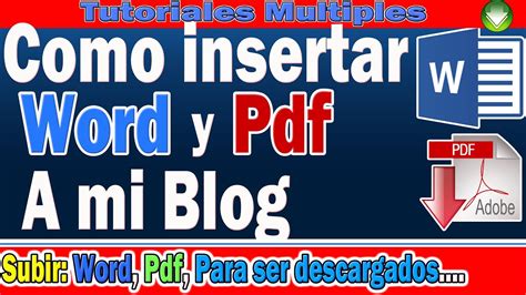 Convertir pdf a word con un clic! Como Subir Documentos de WORD y PDF a Blogger | Insertar ...