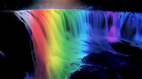Rainbow Over Water Cascades Wallpapers Wallpaper Cave