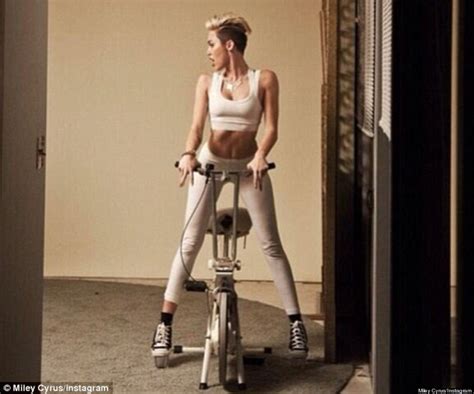Miley Cyrus Sexy Workout Gear Instagram Pic Shows Singer Straddling