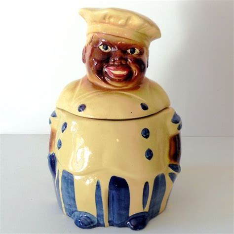 Tabletops unlimited ceramic cookie jar chef philippe. 1940's Black Americana Chef Cookie Jar, National Silver Co. in 2020 | Antique cookie jars ...