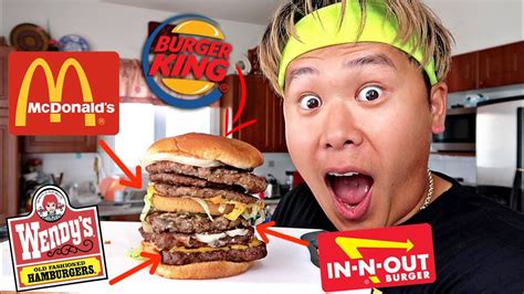 Mixing Every Fast Food Burger Together To Make The Perfect Burger