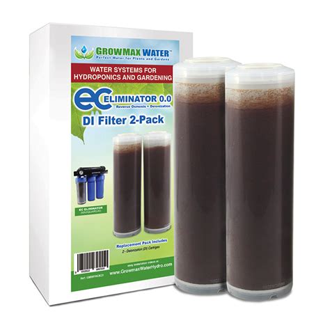 Growmax Water Replacement Deionization Filter Pack For Ec Eliminator