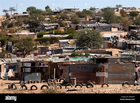 Shacks Shantytown Township Katutura Windhoek Namibia Stock Photo
