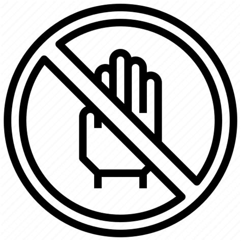 Forbidden Gestures Hand Hands Prohibition Signaling Touch Icon