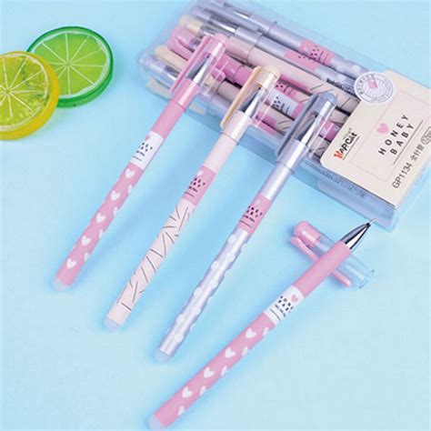 3 Pcsset 038mm Cute Erasable Pen Gel Pen School Office Supplies