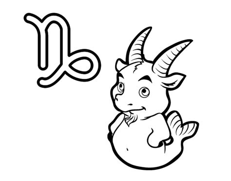 Tons of free coloring pages for adults and kids. Capricorn horoscope coloring page - Coloringcrew.com